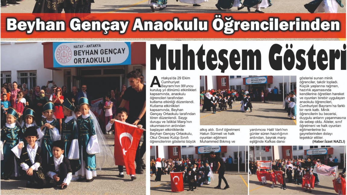 Okulumuzda 29 Ekim Cumhuriyet Bayramı Kutlamaları Coşkuyla Kutlandı. Bu kutlamalar Yerel Medyada da Övgüyle Anlatıldı.